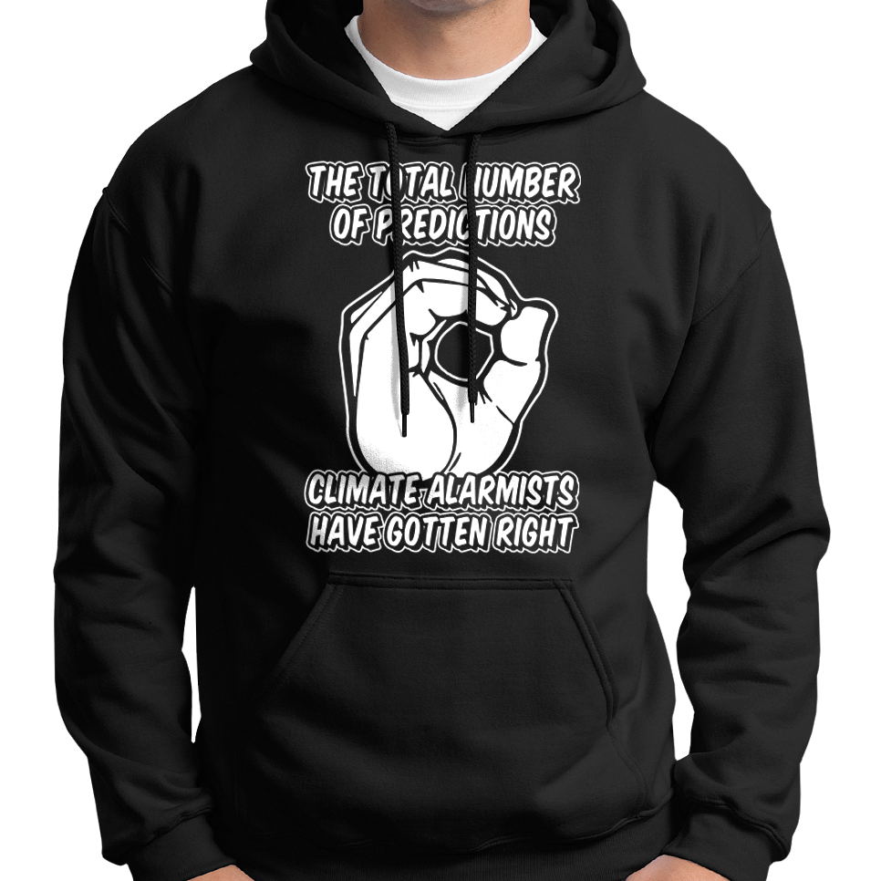 Hoodie mit Klimaalarmvorhersagen
