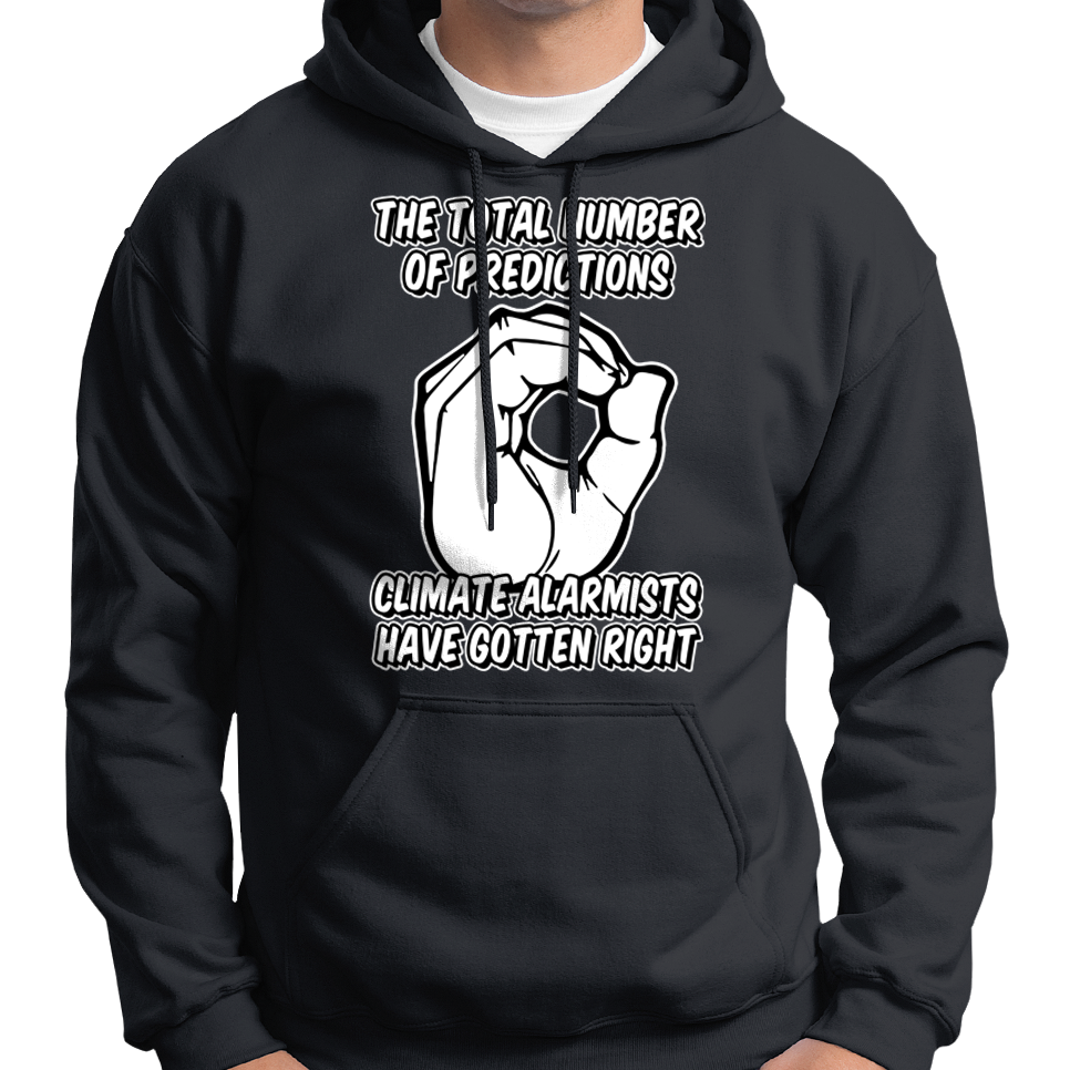Hoodie mit Klimaalarmvorhersagen