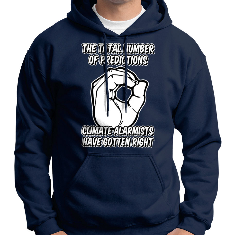 Hoodie mit Klimaalarmvorhersagen