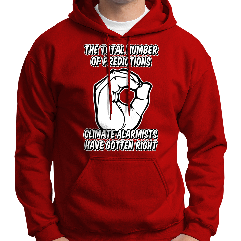 Hoodie mit Klimaalarmvorhersagen