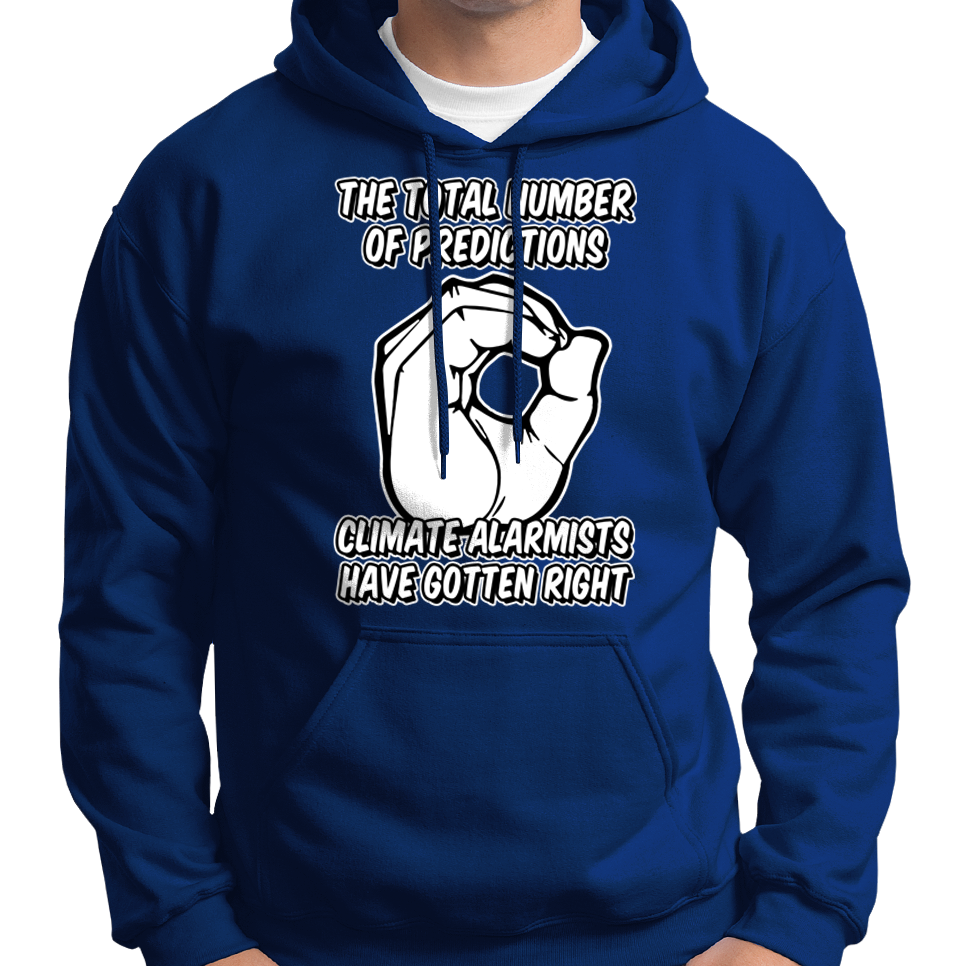 Hoodie mit Klimaalarmvorhersagen