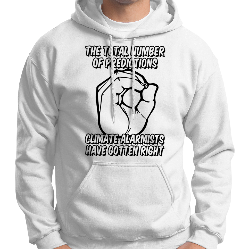 Hoodie mit Klimaalarmvorhersagen