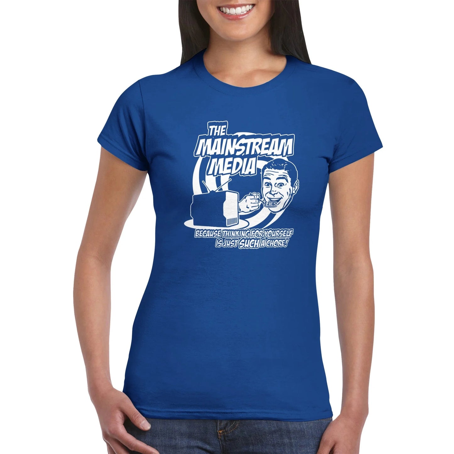Anti Mainstream Media Satire Women's T-Shirt