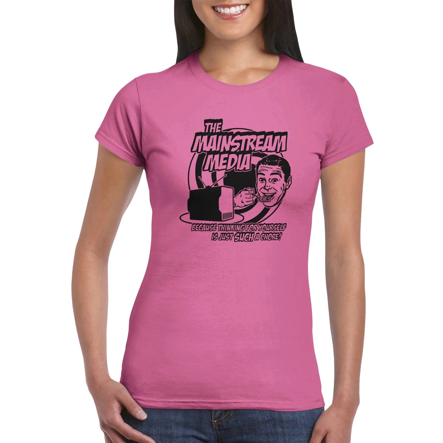 Anti Mainstream Media Satire Women's T-Shirt