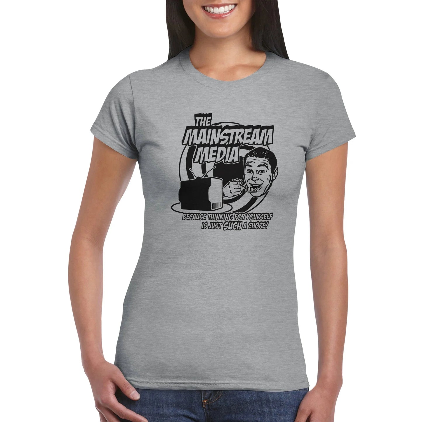 Anti Mainstream Media Satire Women's T-Shirt