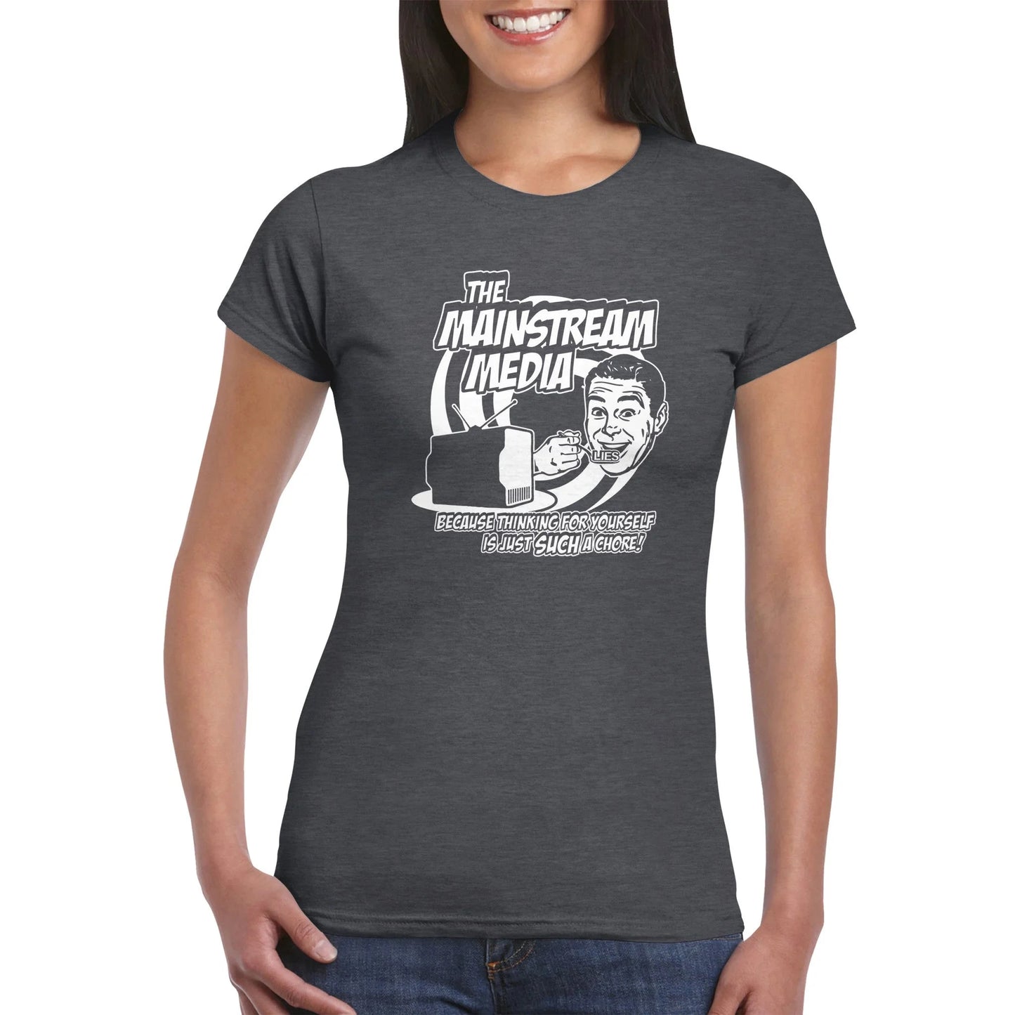 Anti Mainstream Media Satire Women's T-Shirt