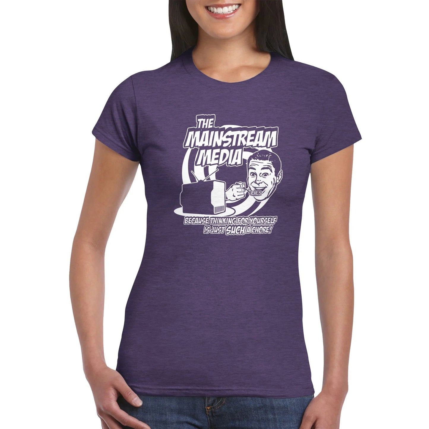 Anti Mainstream Media Satire Women's T-Shirt