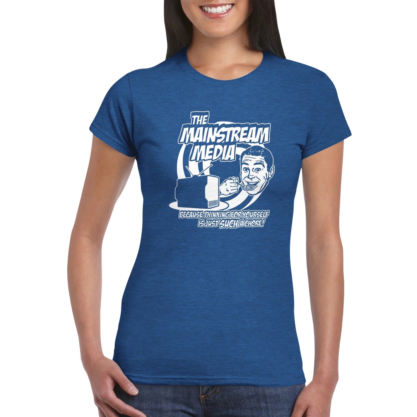 Anti Mainstream Media Satire Women's T-Shirt
