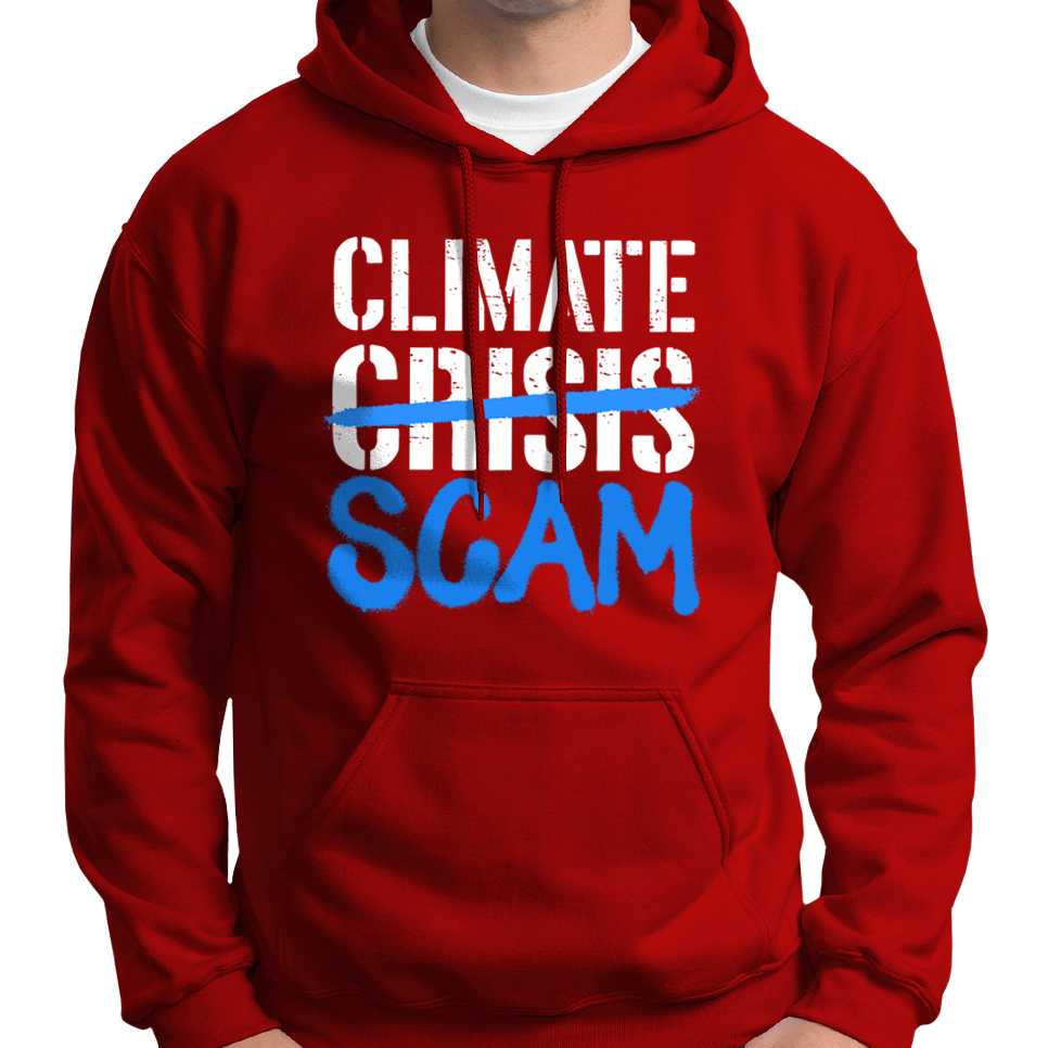 Climate Scam Hoodie Wide Awake Clothing