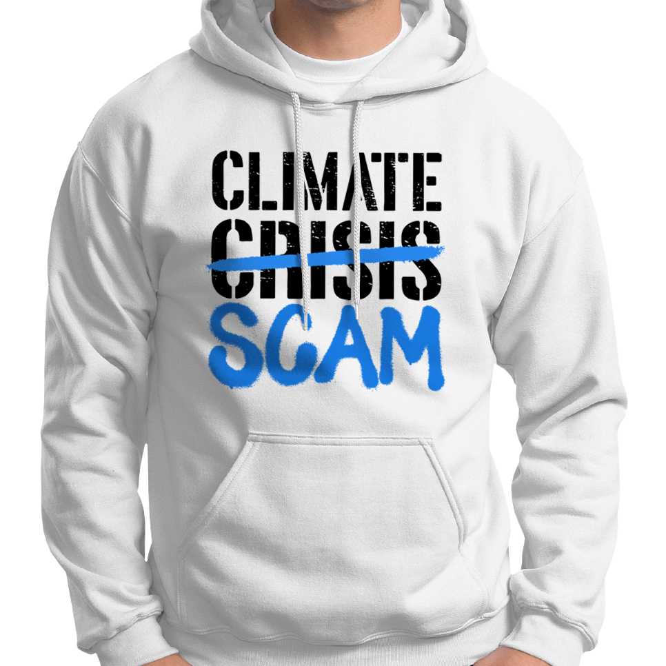 Climate Scam Hoodie Wide Awake Clothing