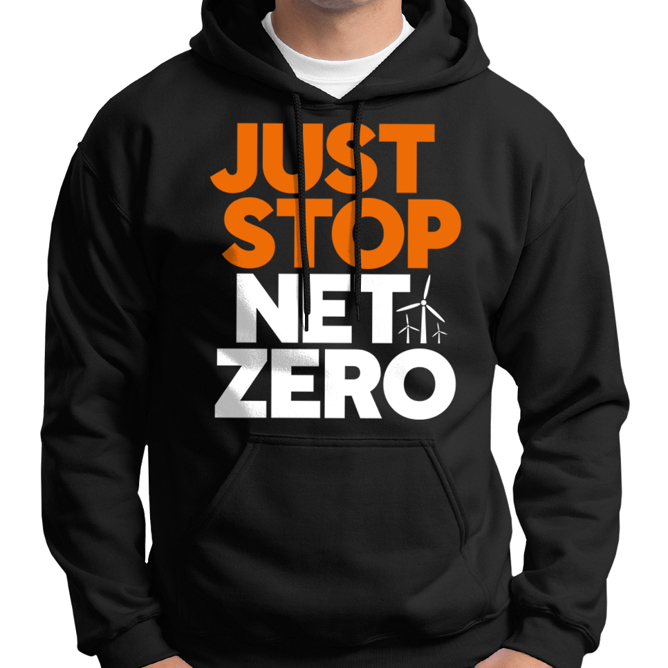 Kapuzenjacke „Just Stop Net Zero“