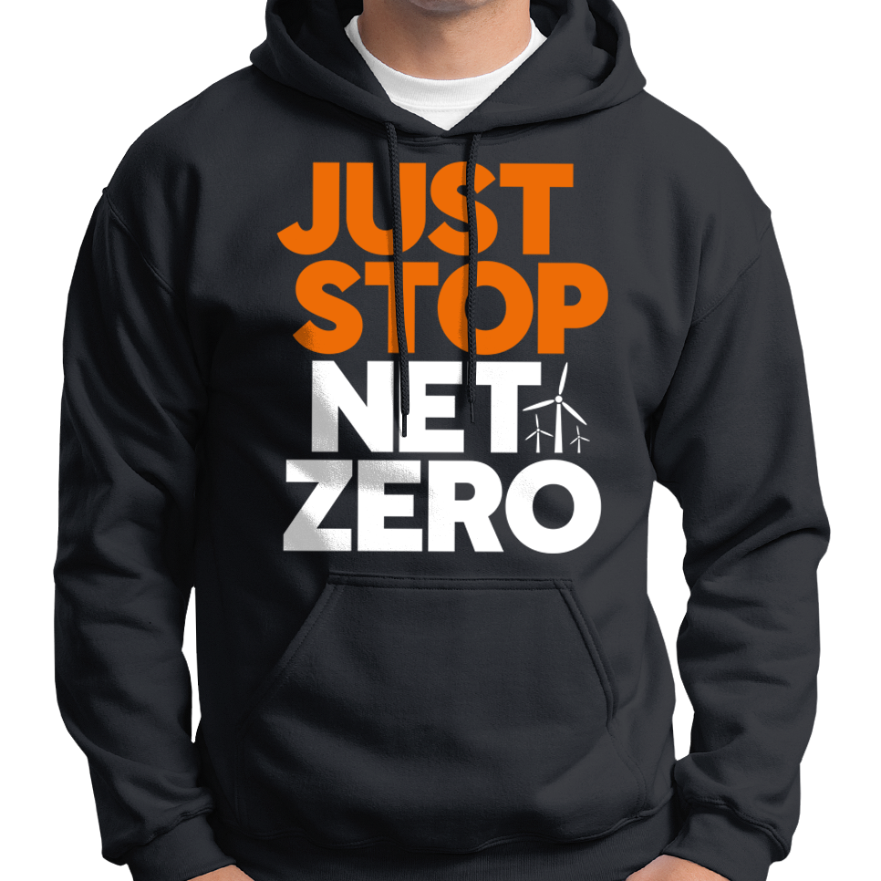 Kapuzenjacke „Just Stop Net Zero“