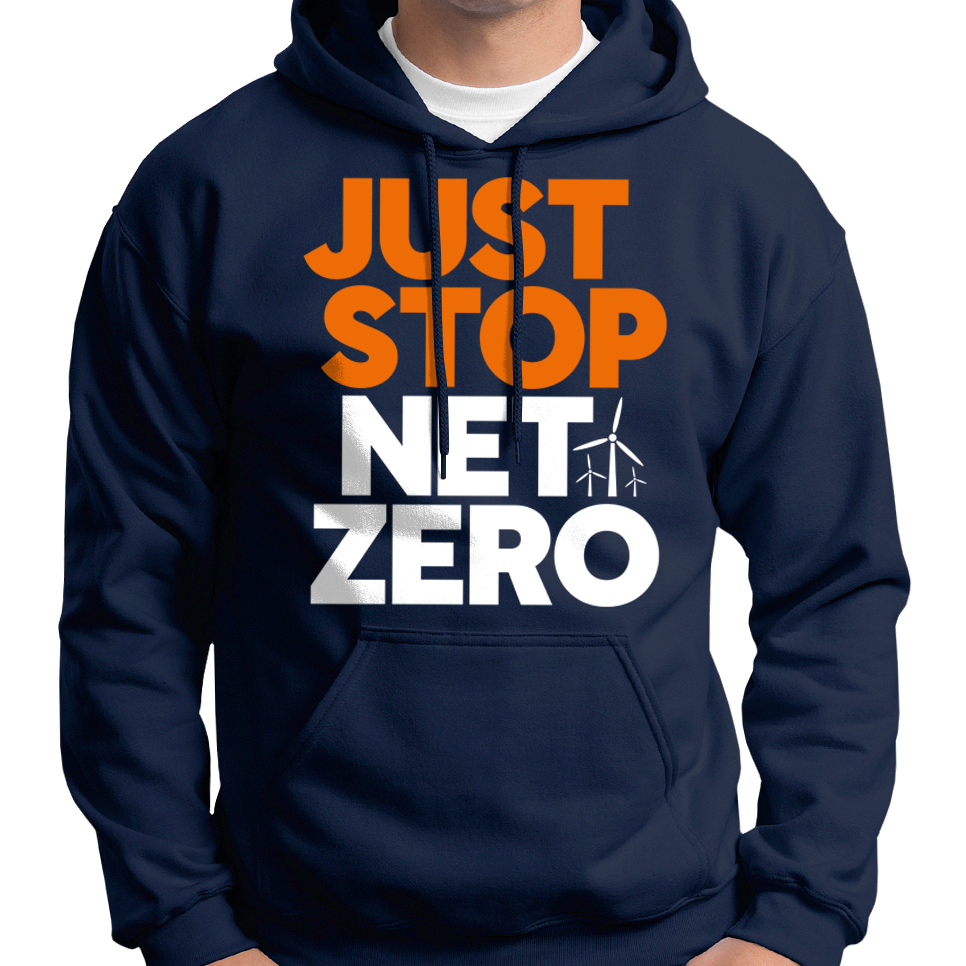 Kapuzenjacke „Just Stop Net Zero“