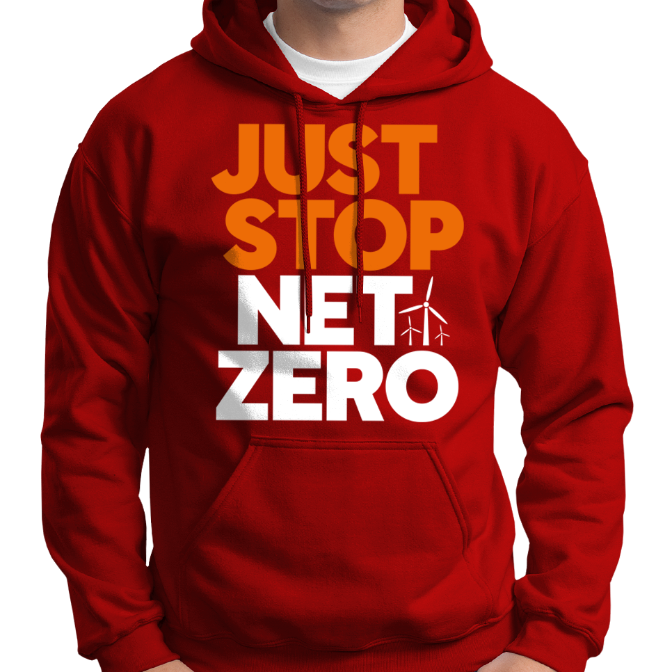 Kapuzenjacke „Just Stop Net Zero“