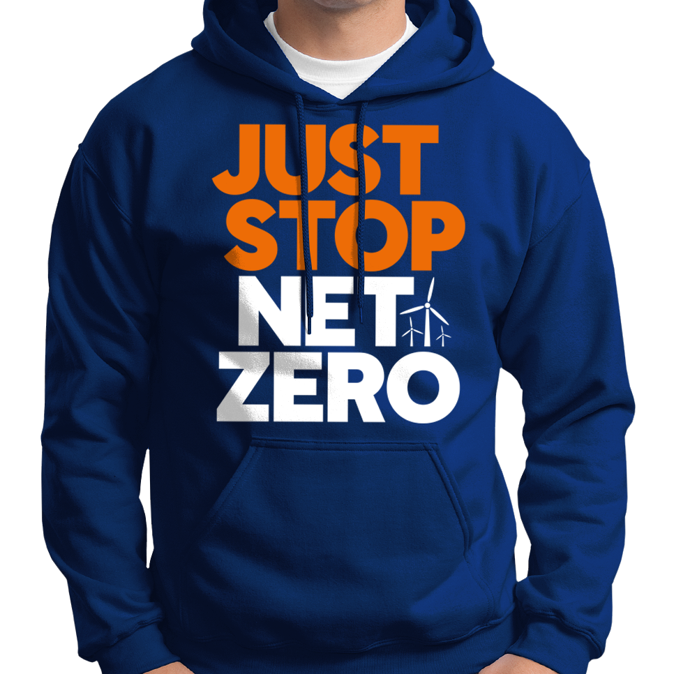 Kapuzenjacke „Just Stop Net Zero“