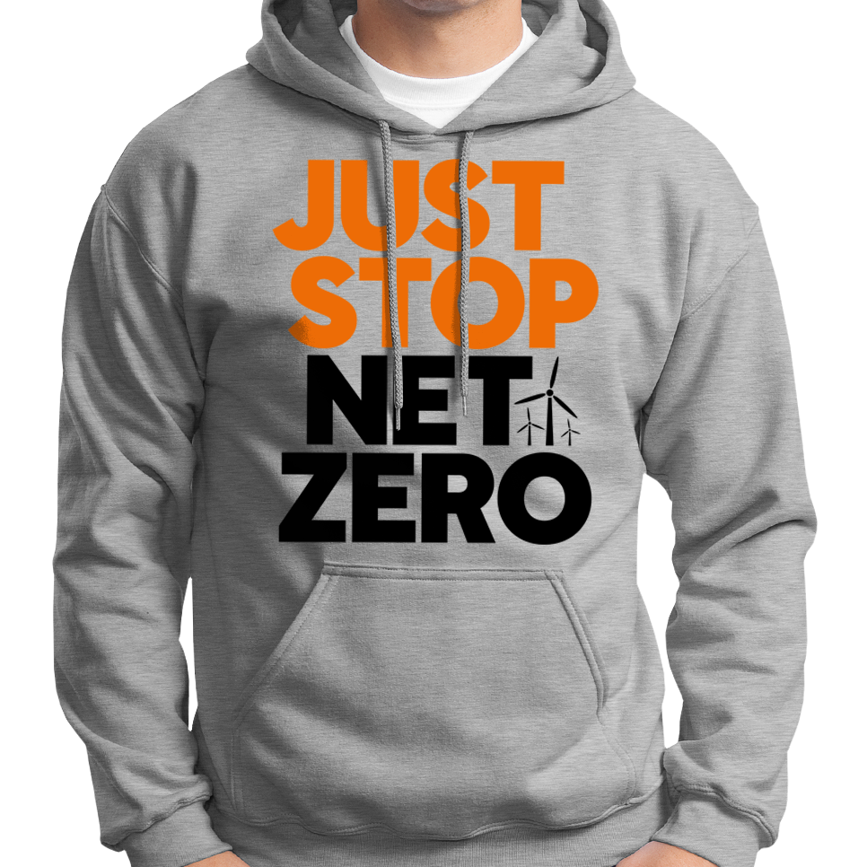 Kapuzenjacke „Just Stop Net Zero“