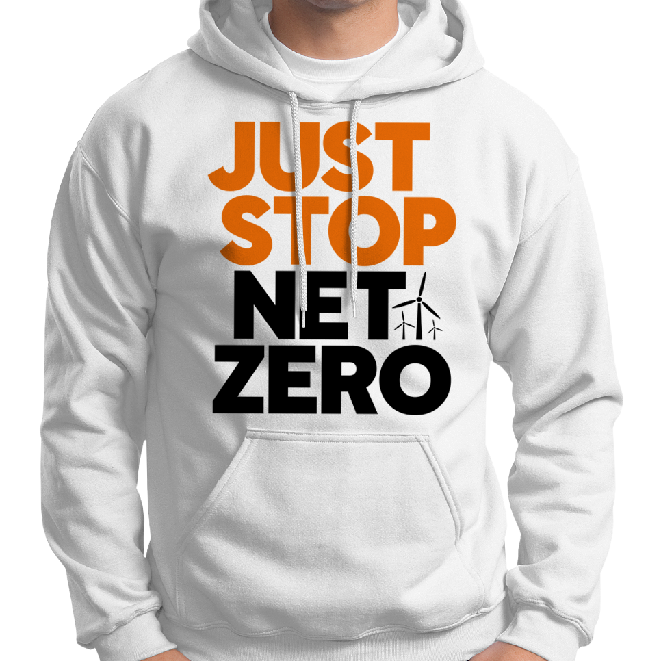 Kapuzenjacke „Just Stop Net Zero“