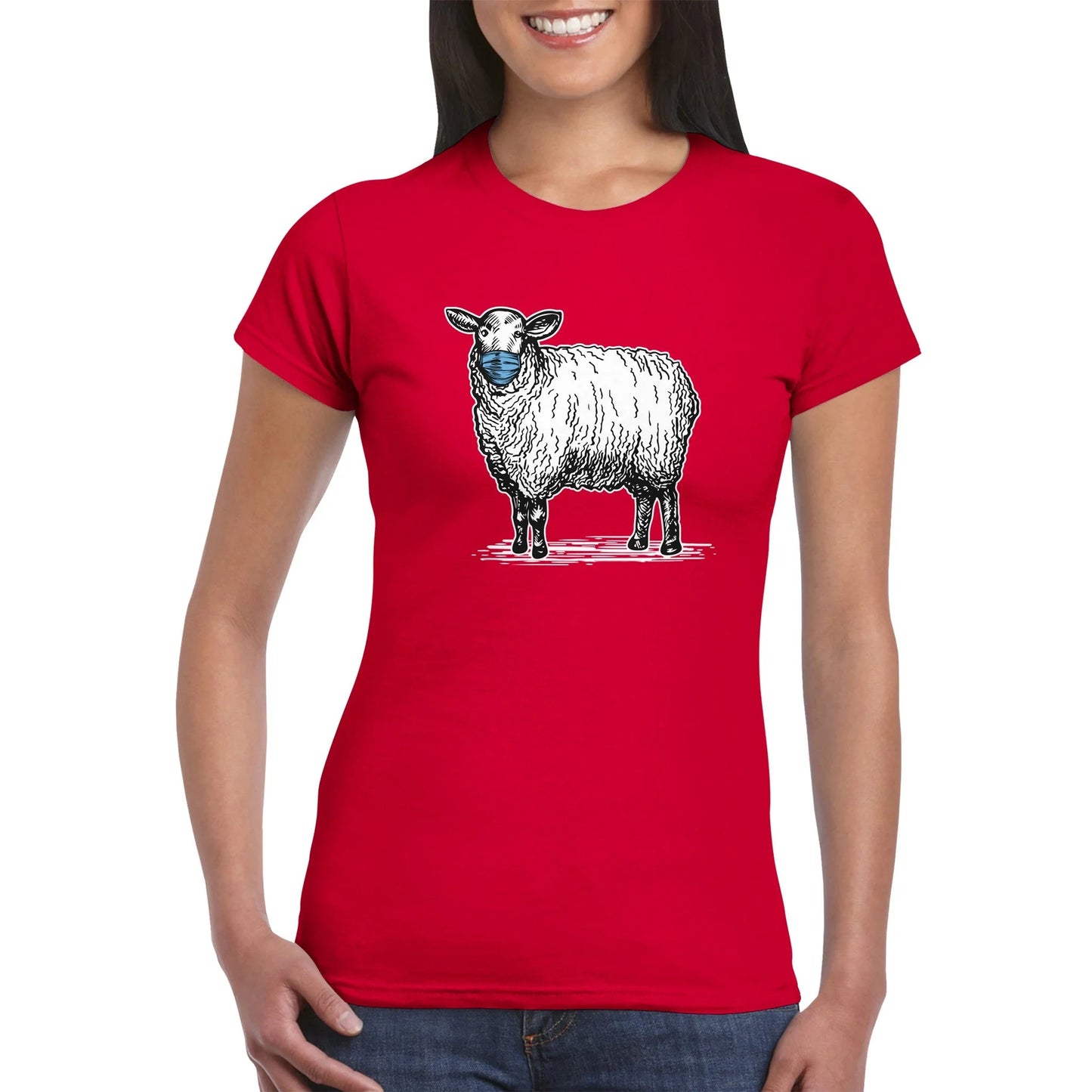 Masked Sheep Anti Face Mask Women's T-Shirt