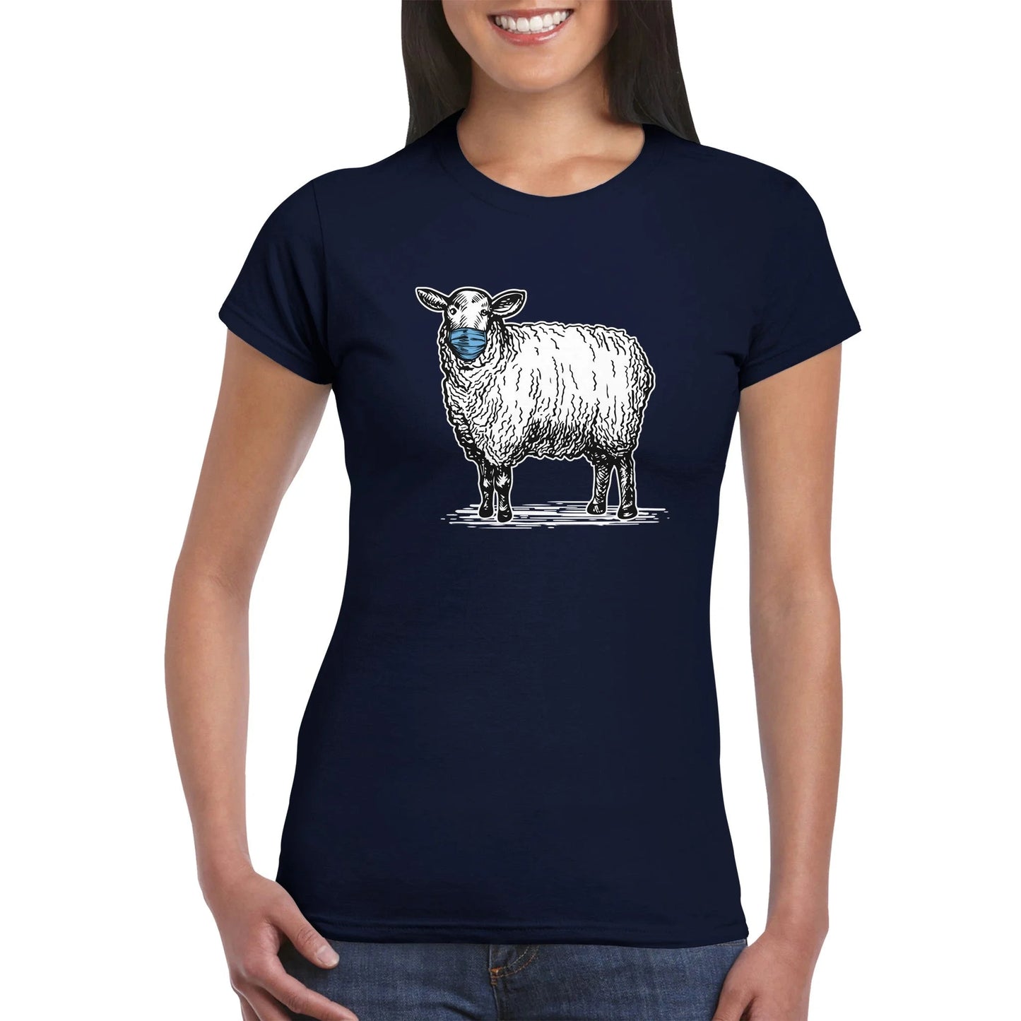 Masked Sheep Anti Face Mask Women's T-Shirt
