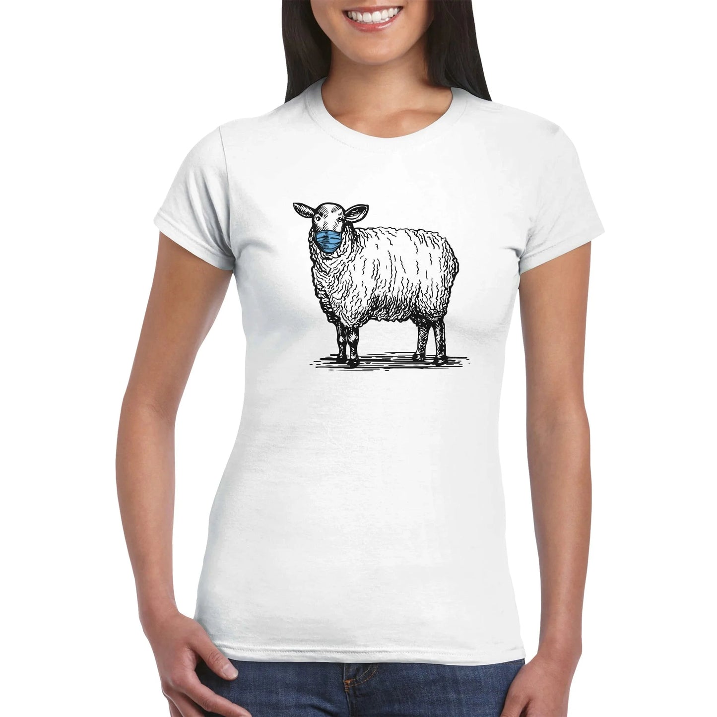 Masked Sheep Anti Face Mask Women's T-Shirt