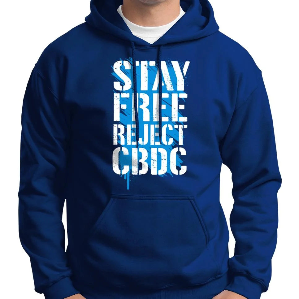 Stay Free, Reject CBDC Graffiti Hoodie Wide Awake Clothing
