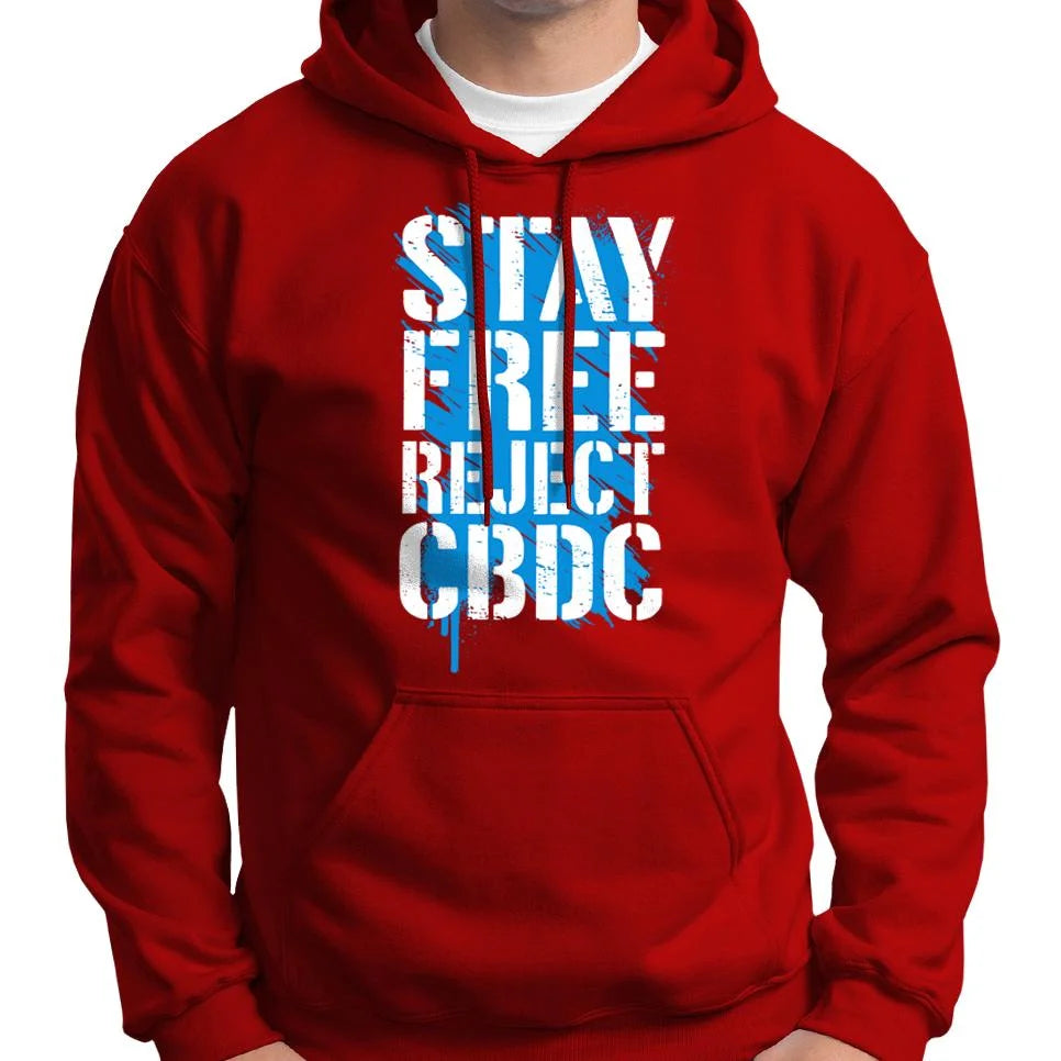 Stay Free, Reject CBDC Graffiti Hoodie Wide Awake Clothing