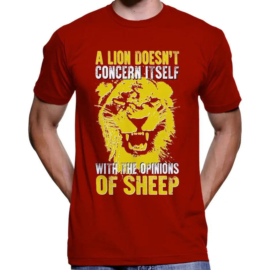 "A Lion Doesn't Concern Itself With The Opinions Of Sheep" T-Shirt Wide Awake Clothing