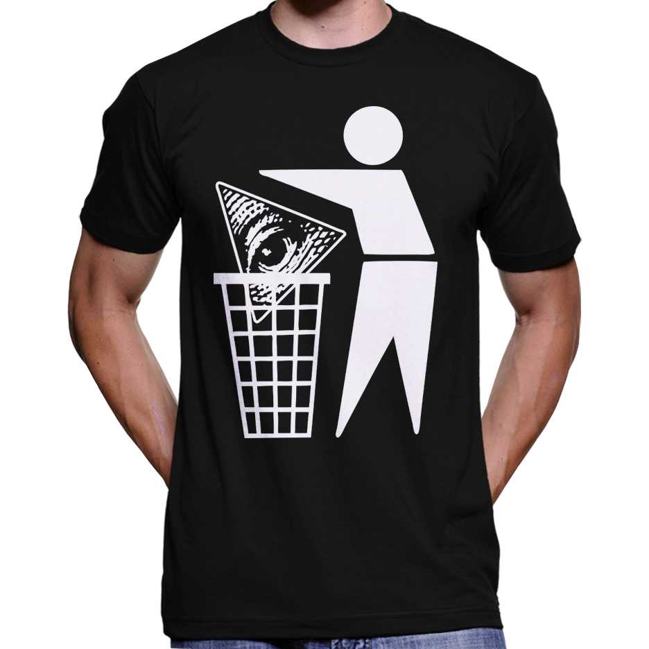 Anti Illuminati All Seeing Eye In Bin T-Shirt Wide Awake Clothing