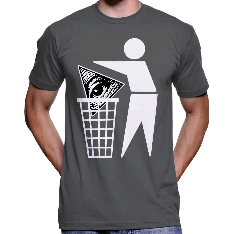 Anti Illuminati All Seeing Eye In Bin T-Shirt Wide Awake Clothing