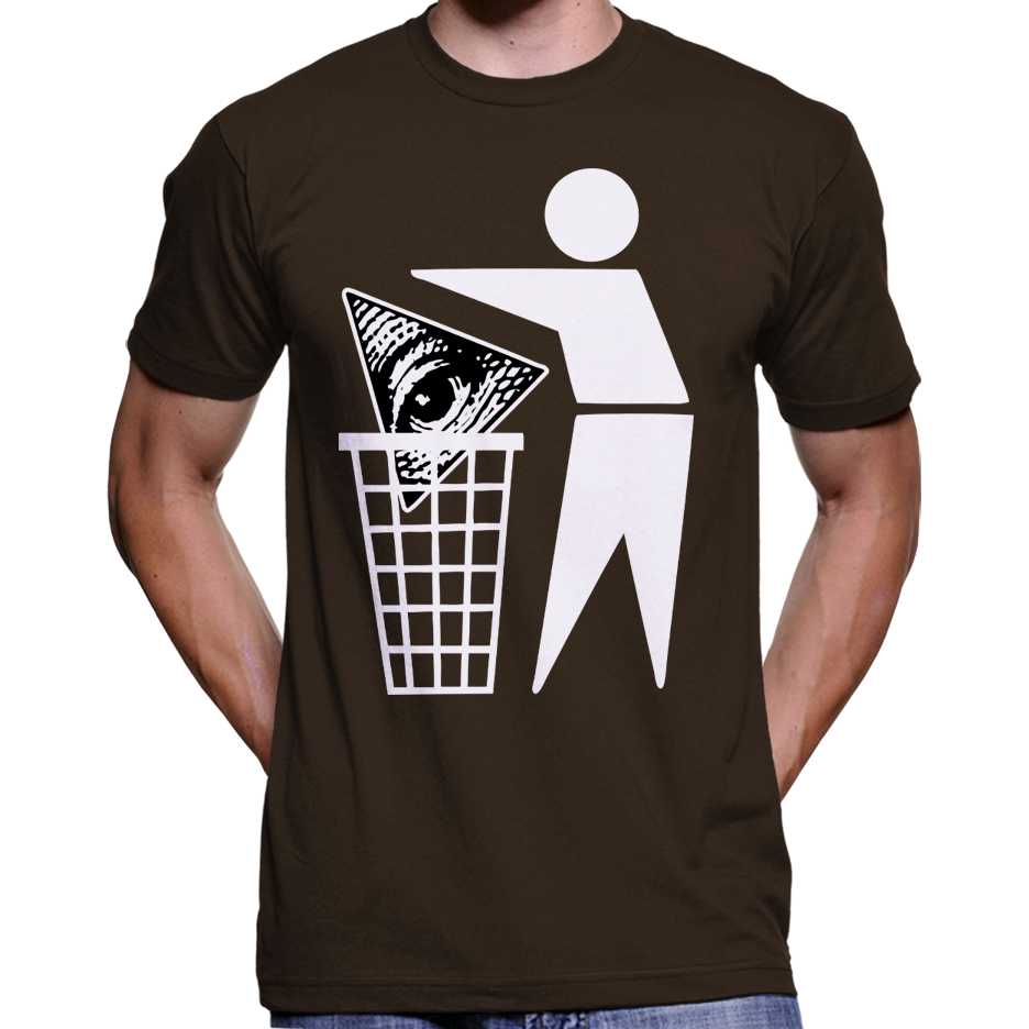 Anti Illuminati All Seeing Eye In Bin T-Shirt Wide Awake Clothing