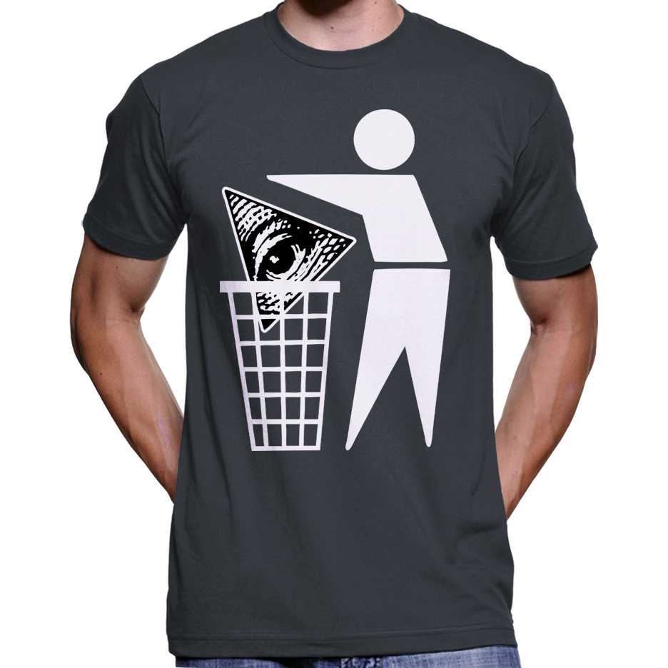 Anti Illuminati All Seeing Eye In Bin T-Shirt Wide Awake Clothing