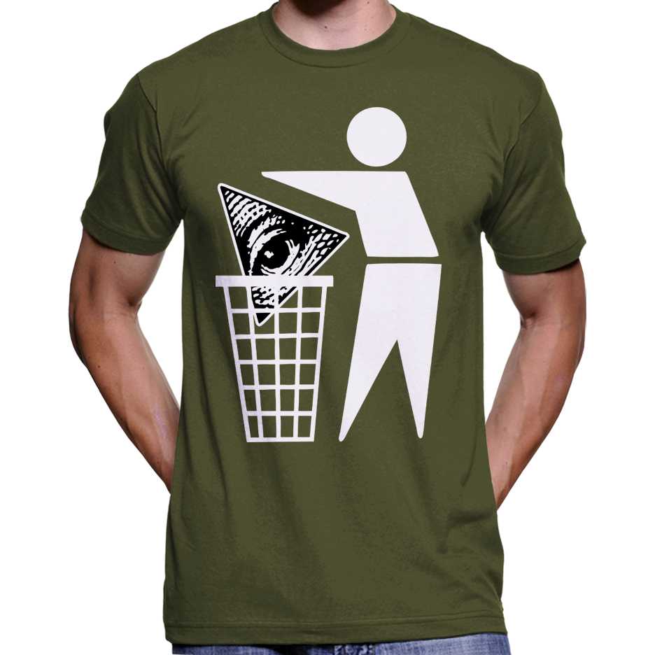 Anti Illuminati All Seeing Eye In Bin T-Shirt Wide Awake Clothing