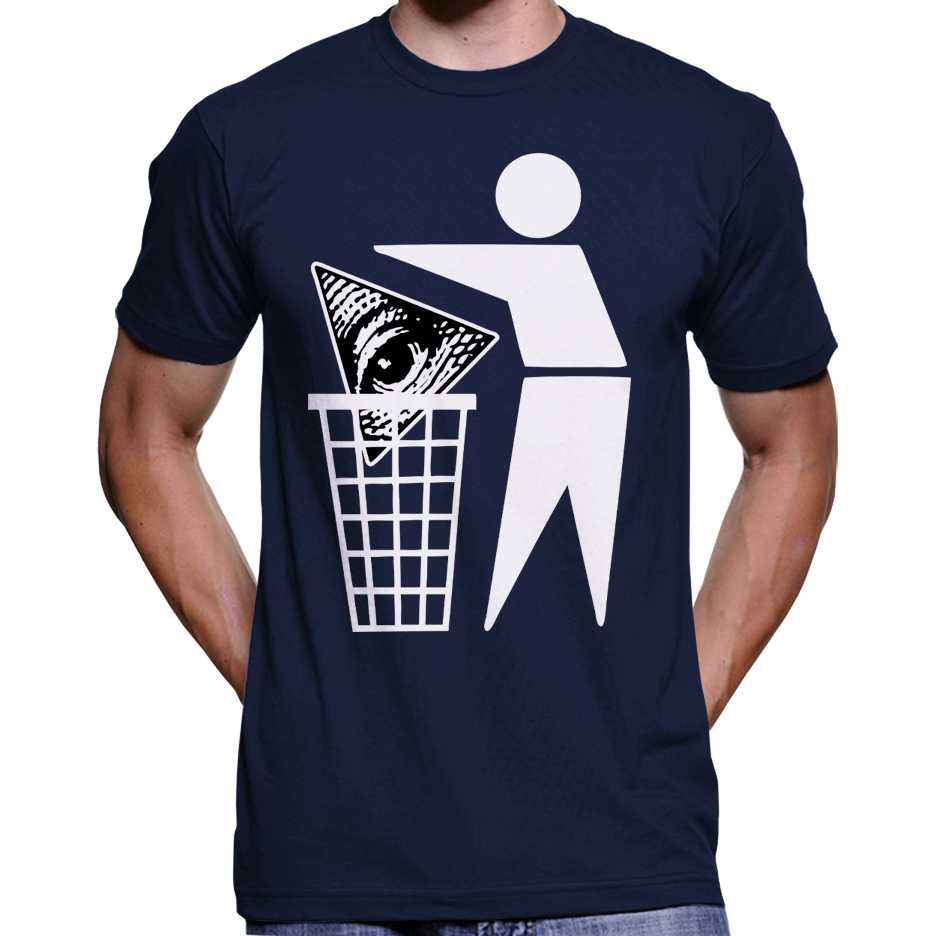 Anti Illuminati All Seeing Eye In Bin T-Shirt Wide Awake Clothing