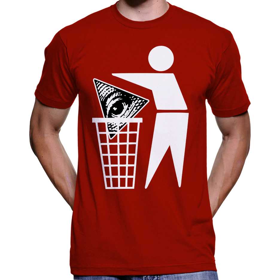 Anti Illuminati All Seeing Eye In Bin T-Shirt Wide Awake Clothing