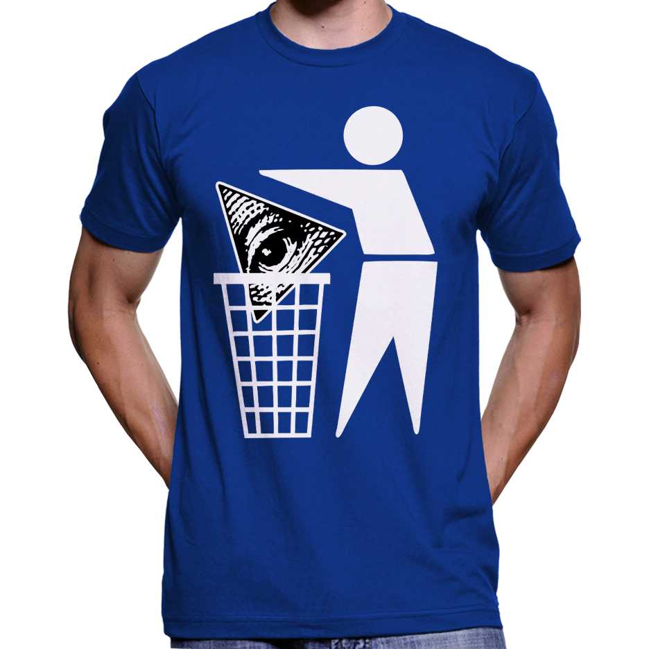 Anti Illuminati All Seeing Eye In Bin T-Shirt Wide Awake Clothing