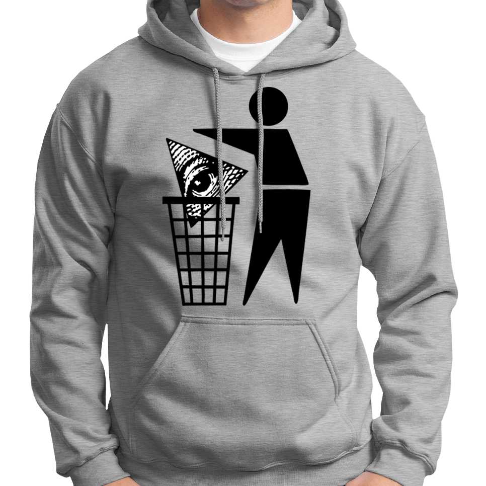 Anti Illuminati All Seeing Eye In Bin Hoodie Wide Awake Clothing