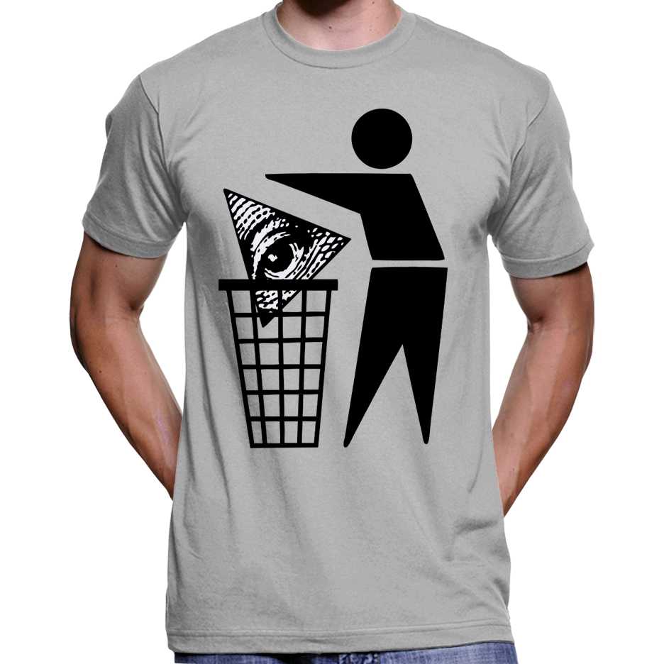 Anti Illuminati All Seeing Eye In Bin T-Shirt Wide Awake Clothing