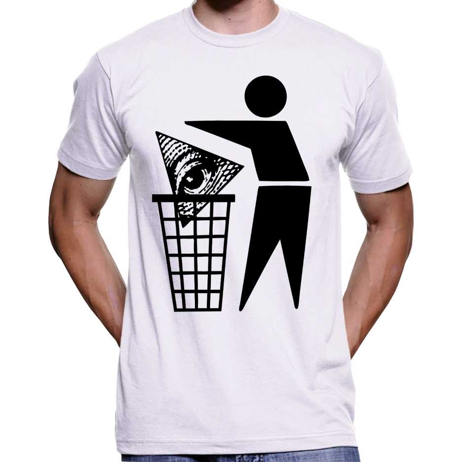 Anti Illuminati All Seeing Eye In Bin T-Shirt Wide Awake Clothing