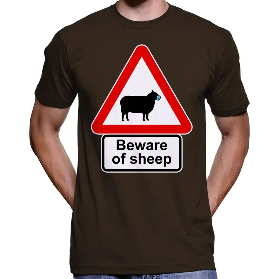 Beware Of Sheep Anti Face Mask T-Shirt Wide Awake Clothing