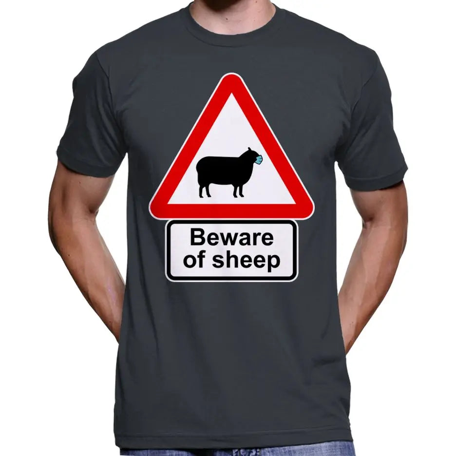 Beware Of Sheep Anti Face Mask T-Shirt Wide Awake Clothing
