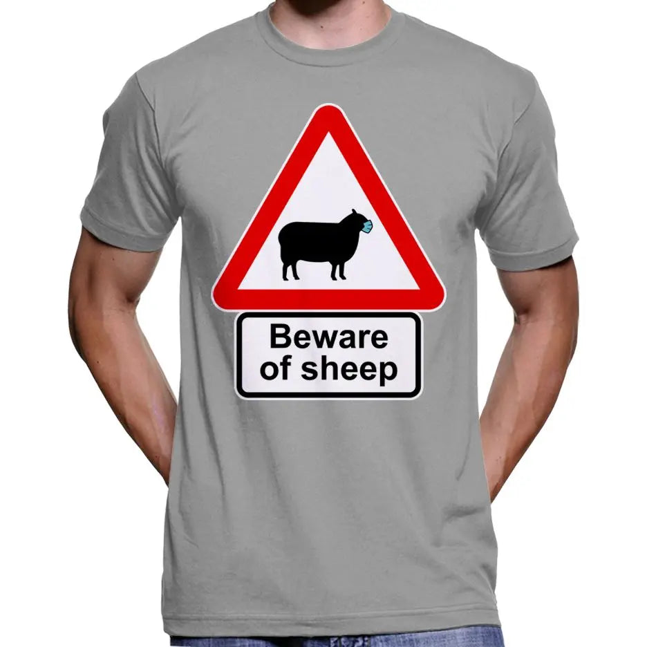 Beware Of Sheep Anti Face Mask T-Shirt Wide Awake Clothing