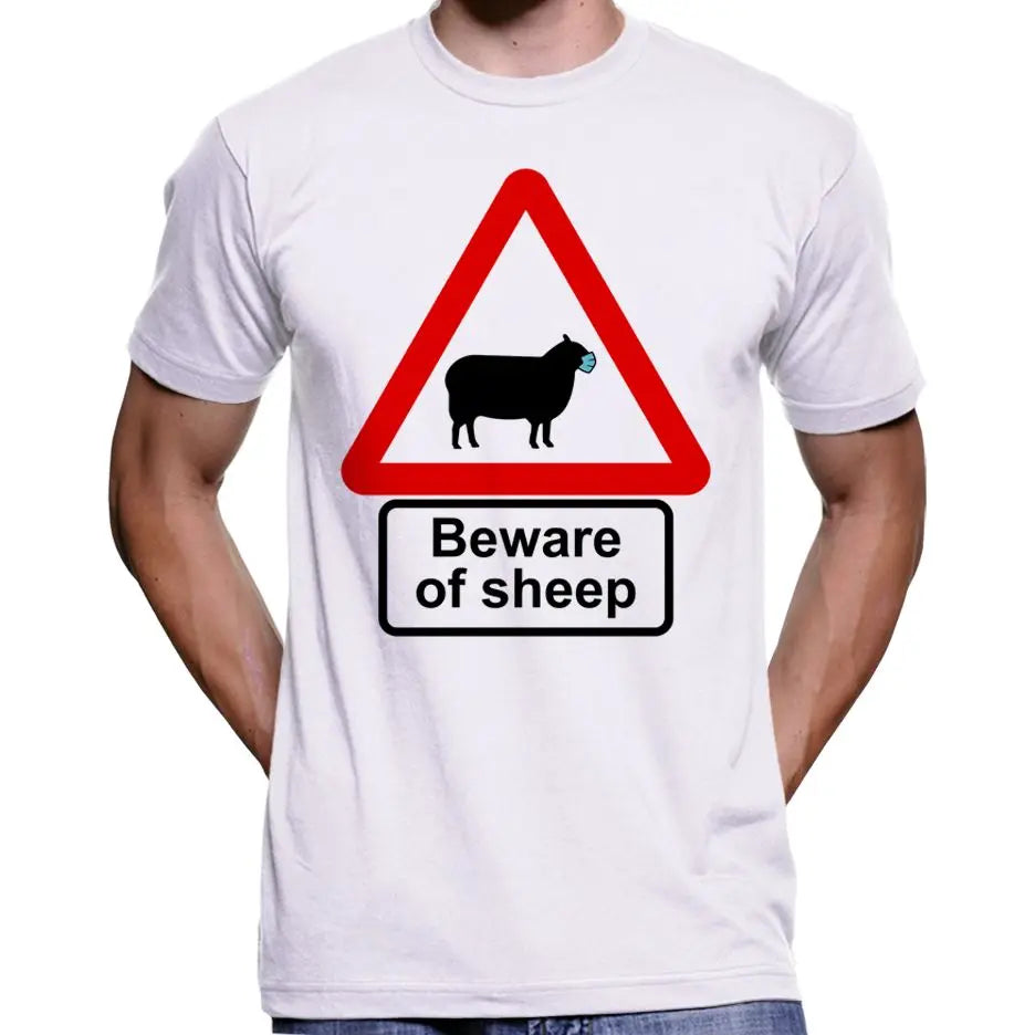 Beware Of Sheep Anti Face Mask T-Shirt Wide Awake Clothing