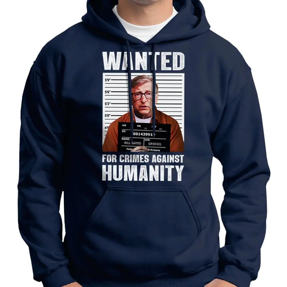 Anti Bill Gates Wanted Poster Hoodie Wide Awake Clothing
