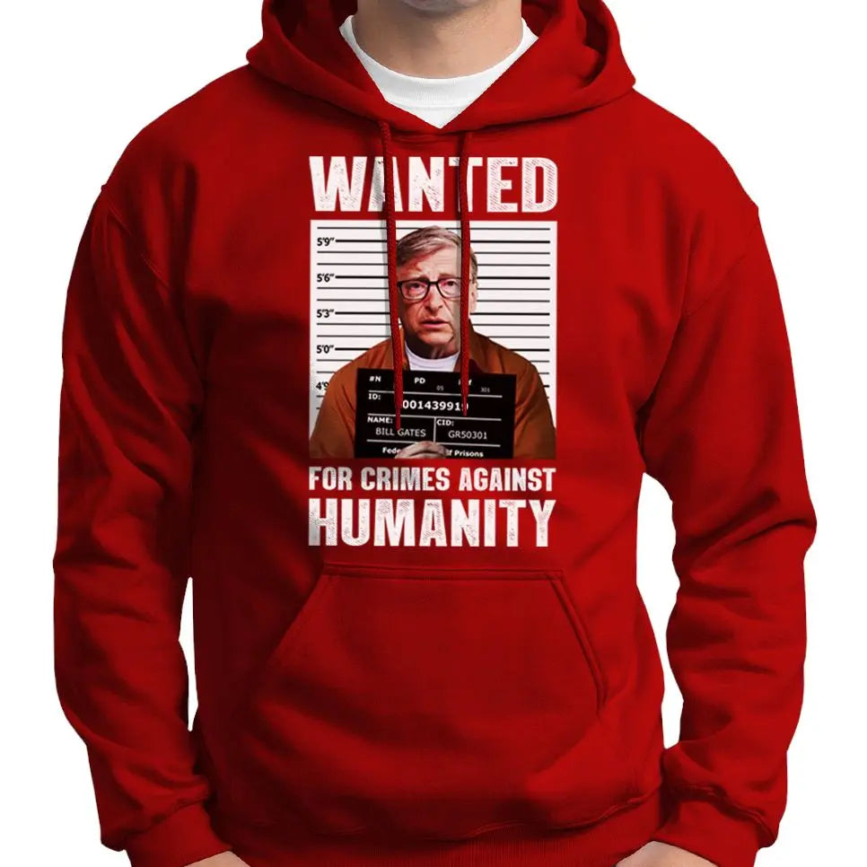 Anti Bill Gates Wanted Poster Hoodie Wide Awake Clothing