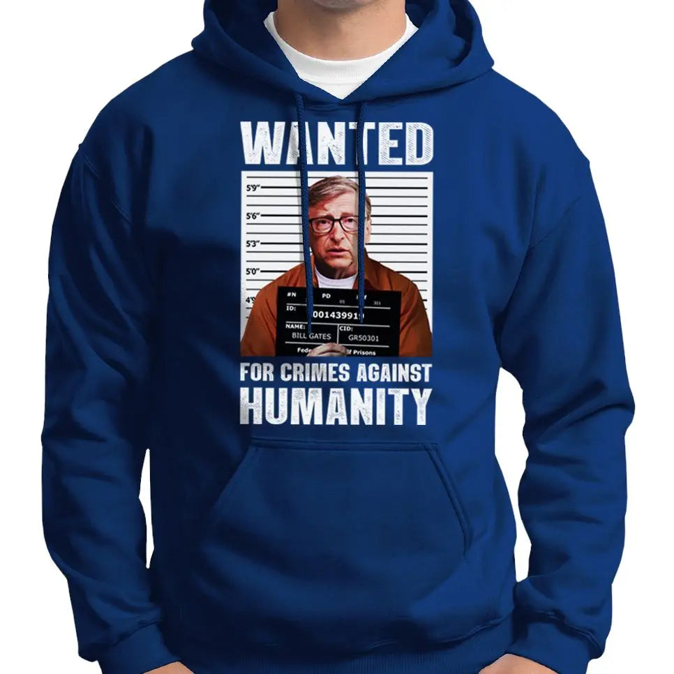 Anti Bill Gates Wanted Poster Hoodie Wide Awake Clothing