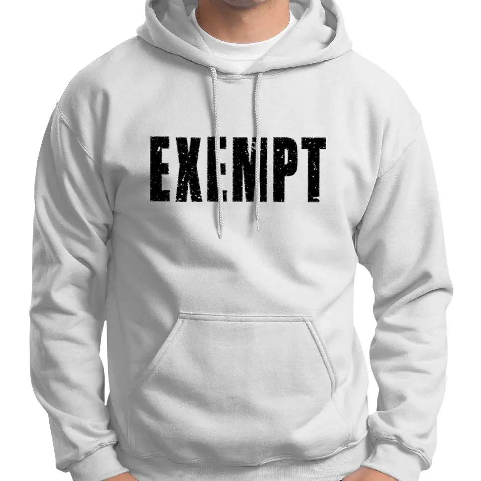 "Exempt" Anti Face Mask Covid Vaccine Hoodie Wide Awake Clothing