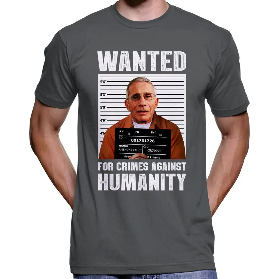 Anthony Fauci Wanted Poster T-Shirt Wide Awake Clothing