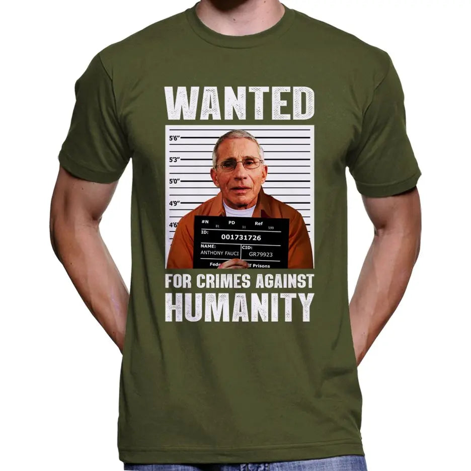 Anthony Fauci Wanted Poster T-Shirt Wide Awake Clothing