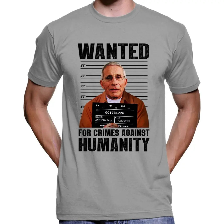 Anthony Fauci Wanted Poster T-Shirt Wide Awake Clothing