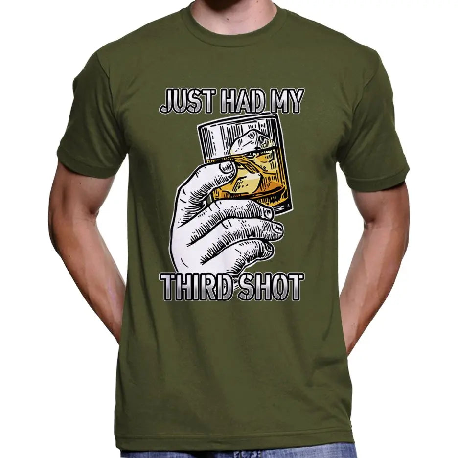 "Just Had My Third Shot" Anti Covid Vaccine T-Shirt Wide Awake Clothing